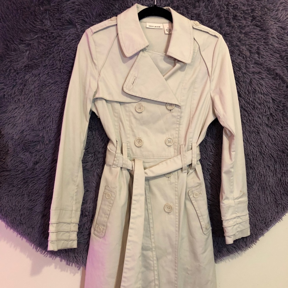 Beige Khaki Water Repellant Trench